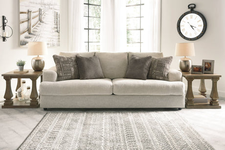 Soletren Stone chenille sofa front view