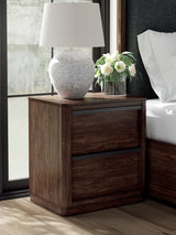 Dilenno Dark Brown Nightstand front view