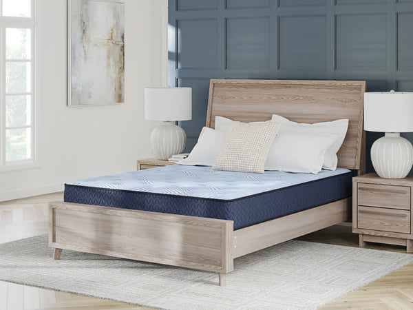 Peak 2.0 10 inch hybrid twin mattress light blue front angle