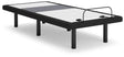 Ashley Best Base charcoal gray Twin XL adjustable bed base front angled view