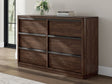 Dilenno dark brown dresser front angle