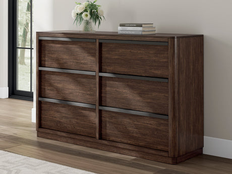 Dilenno dark brown dresser front angle