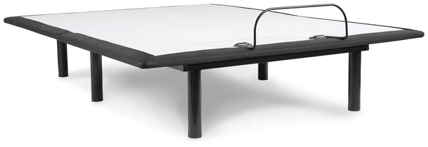 Ashley Sleep Head Up Only Charcoal Gray King Adjustable Base top side view