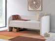 Arloster Tan and White Twin Upholstered Day Bed front view