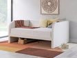 Arloster Full Tan/White Upholstered Day Bed frontal view