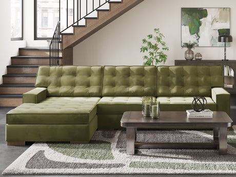 Caspian-Town Olive 2-Piece Sectional Sofa with Chaise main view