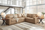 main view of Bandon Toffee 3-Piece Sectional sofa