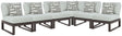Beachloft Black 6-Piece Outdoor Sectional front view showing modular seating