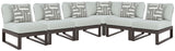 Beachloft Black 6-Piece Outdoor Sectional front view showing modular seating