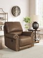 Chasemore Earth Faux Leather Swivel Glider Recliner main view