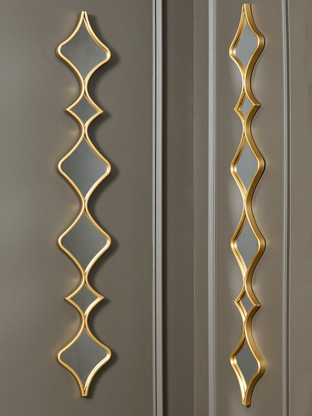 Harriswood goldtone metal accent mirror front view