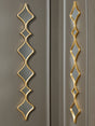 Harriswood goldtone metal accent mirror front view