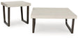 Westenfort Espresso and Gray Tables Set - Front View