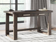 Breckington Dark Brown 56 inch home office desk front view