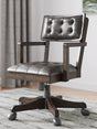Breckington dark brown home office desk chair front view