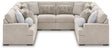 Cuddle Plush Arctic 8-Piece Sectional sofa front view
