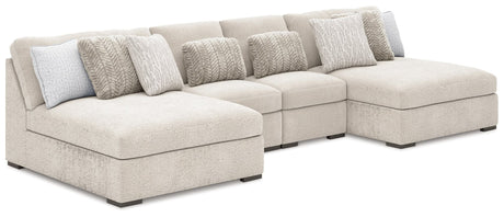 Main view of Cuddle Plush Arctic 4-Piece Sectional with Chaise sofa