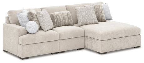 main view of Cuddle Plush Arctic 3-Piece Sectional with Chaise sofa