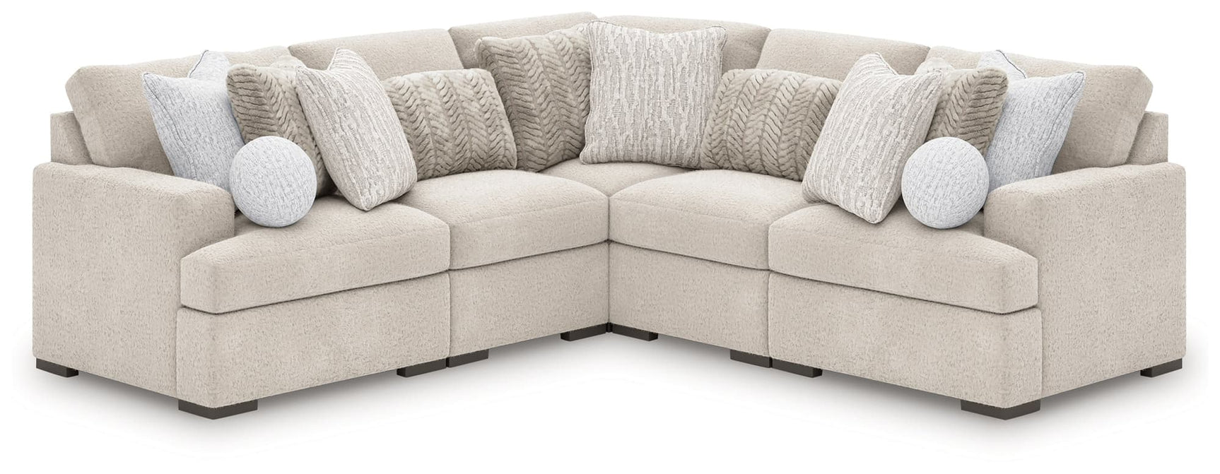 Cuddle Plush Arctic 5-Piece Sectional Sofa main view