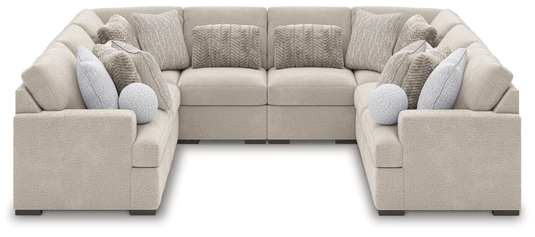 Cuddle Plush Arctic 10-Piece Sectional sofa main front view