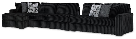 Midnight-Madness Onyx 3-Piece Sectional Sofa with Chaise main view