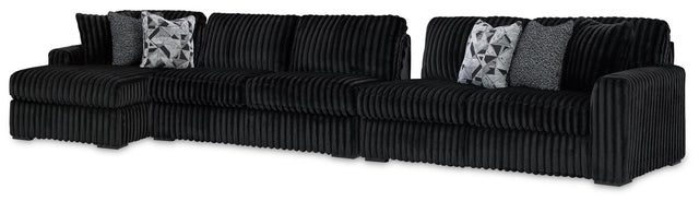 Midnight-Madness Onyx 3-Piece Sectional Sofa with Chaise main view