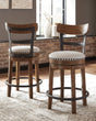 Valebeck Brown Counter Height Dining Table and 4 Barstools, front view