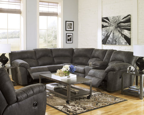 Tambo Pewter 2-Piece Sectional Sofa with Recliner main view