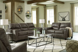 Navi Smoke reclining sofa front view