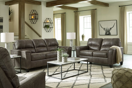 Navi Smoke reclining sofa front view