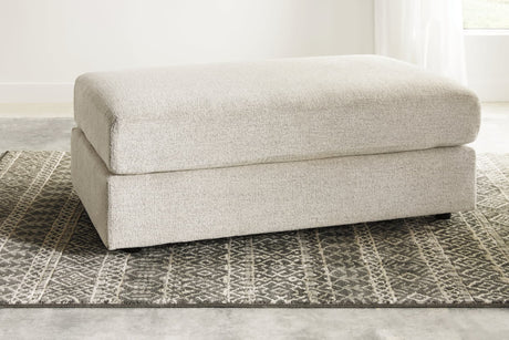 Soletren Stone chair and ottoman front view