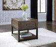 Johurst Grayish Brown 2 End Tables front view