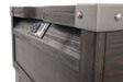Todoe dark gray coffee table front angle