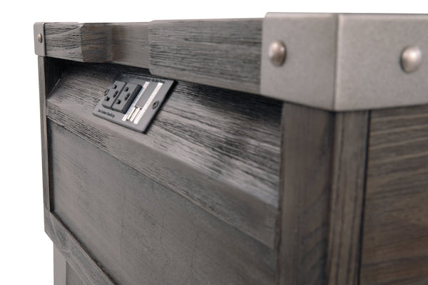 Todoe dark gray coffee table front angle