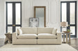 Main view of Elyza Linen 2-Piece Sectional Sofa with Ottoman