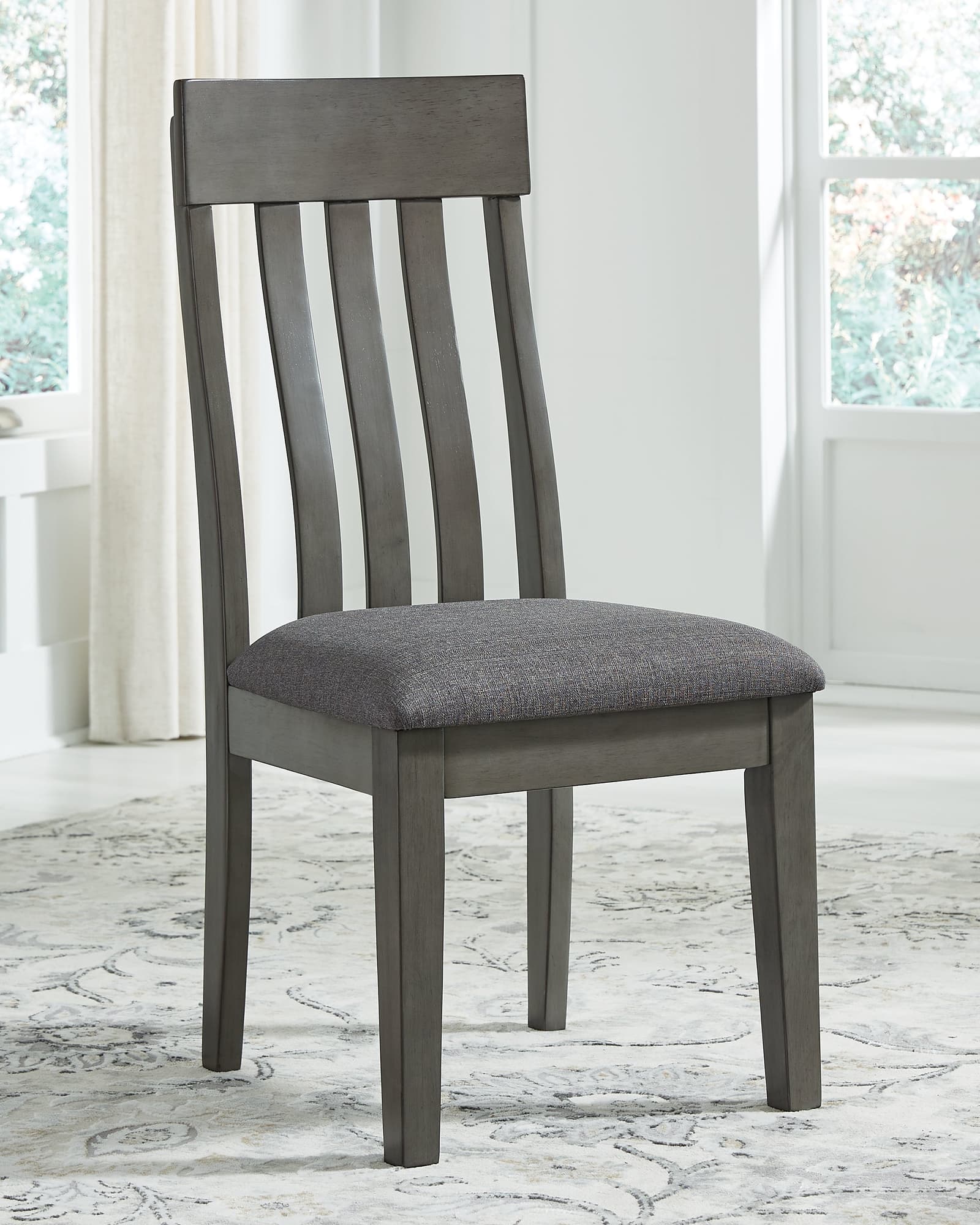 Hallanden Two-Tone Gray 2-Piece Dining Chair front view