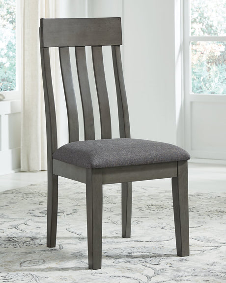 Hallanden Two-Tone Gray 2-Piece Dining Chair front view