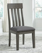 Hallanden Two-Tone Gray 2-Piece Dining Chair front view