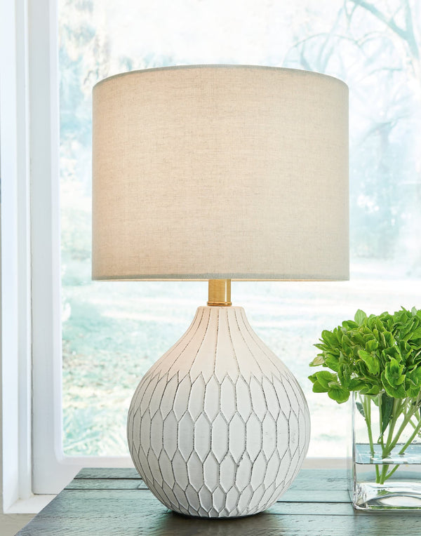 Wardmont White 2-Piece Table Lamp Set front view