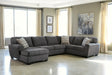 Ambee Slate sectional sofa with ottoman, main view