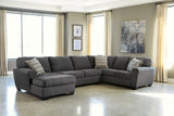 Ambee Slate sectional sofa with ottoman, main view