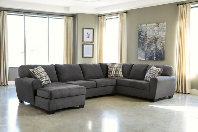 Ambee Slate sectional sofa with ottoman, main view
