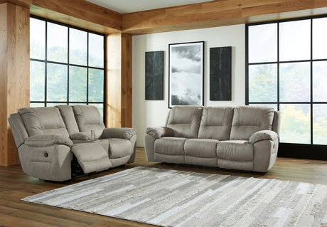 Next-Gen Putty Gaucho Sofa and Loveseat set front view