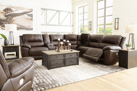 Dunleith Chocolate 6-Piece Sectional front view