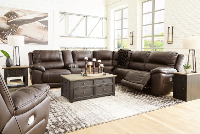 Dunleith Chocolate 6-Piece Sectional front view