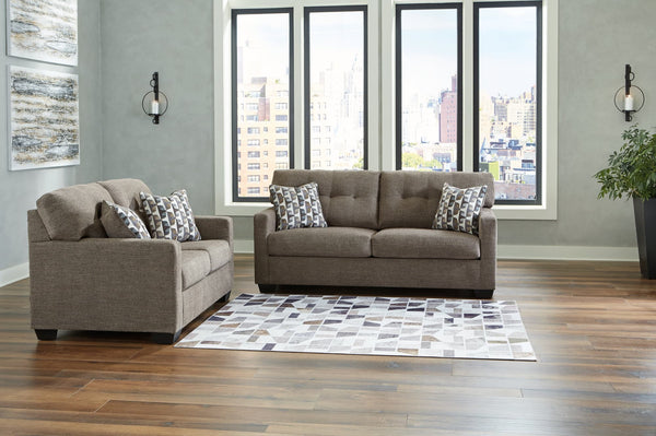 Mahoney Chocolate Sofa and Loveseat main view