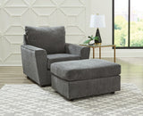 Stairatt Gravel Chair and Ottoman front view