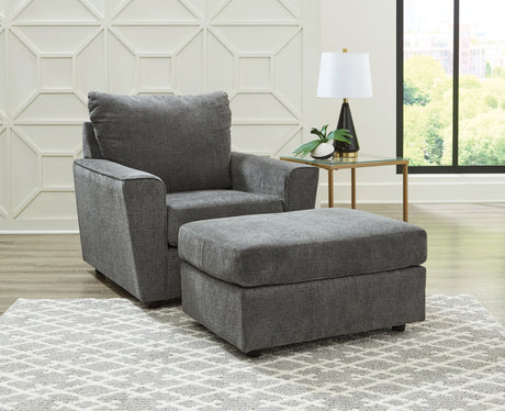 Main view of Stairatt Gravel sofa, loveseat, chair, and ottoman set