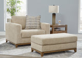 Parklynn Desert Chair and Ottoman set, angled view