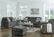 Lonoke Gunmetal sofa front view